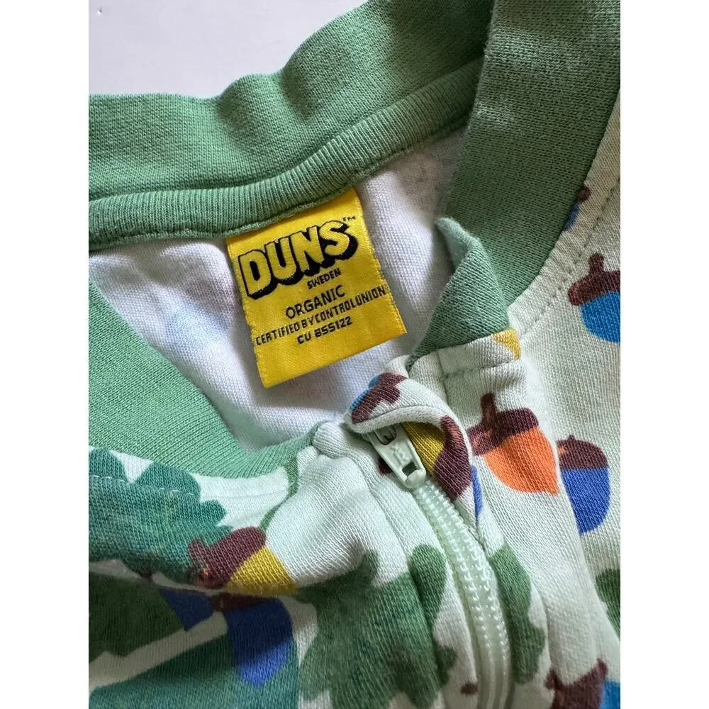 DUNS organic acorn zipper pajamas